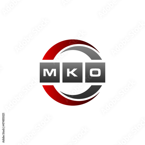 MKO Letter Initial Logo Design Template Vector Illustration photo