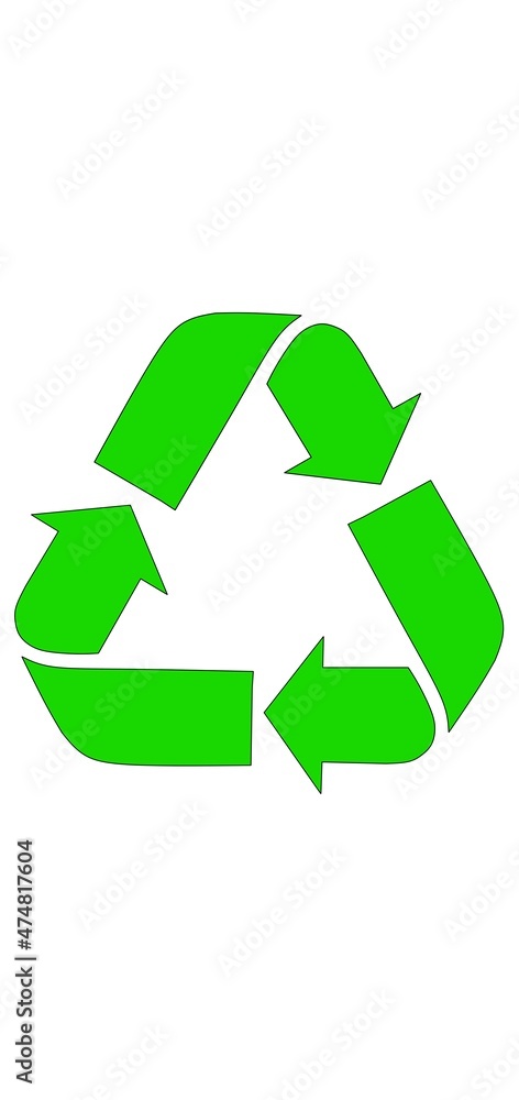 Obraz premium Recycle Symbols green color no plastic good environment Save the world