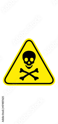 Danger symbol with skull, warning symbol