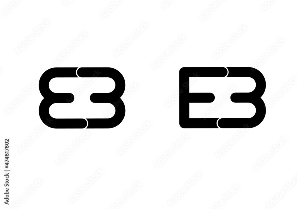 Eb,be,e,b initial letter logo Eb,be,e,b initial letter logo