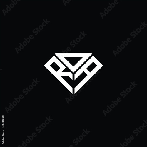 RDA letter logo creative design. RDA unique design, ROA letter logo creative design. ROA unique design