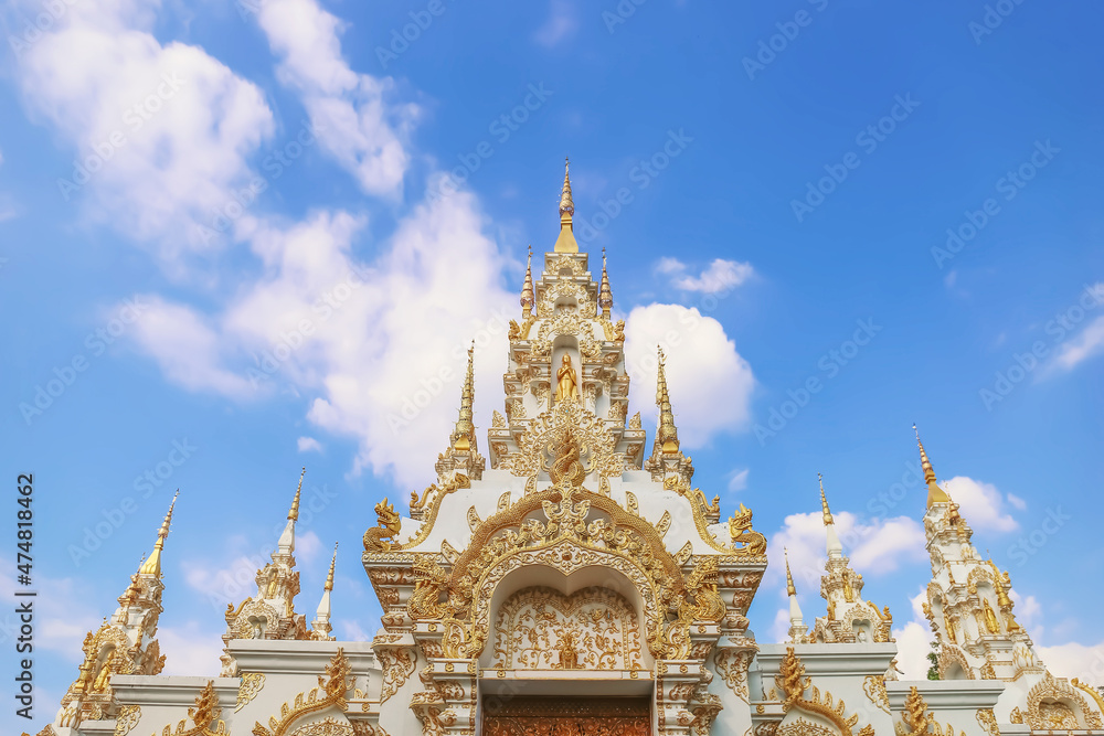Pagoda on top church of , Sri Don Mun Temple, Chiang Mai, Thailand