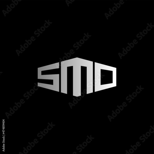 SMO Letter Initial Logo Design Template Vector Illustration
