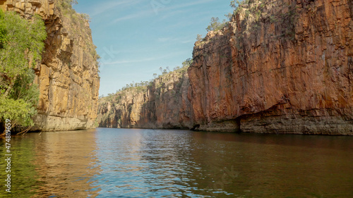 downstream view of the second gorge cliffs at katherine gorge
