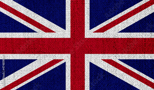 United Kingdom flag on knitted fabric