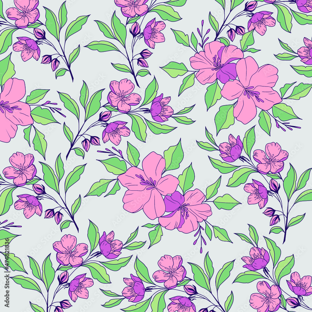 seamless pattern with flowers seamless pattern with flowers
