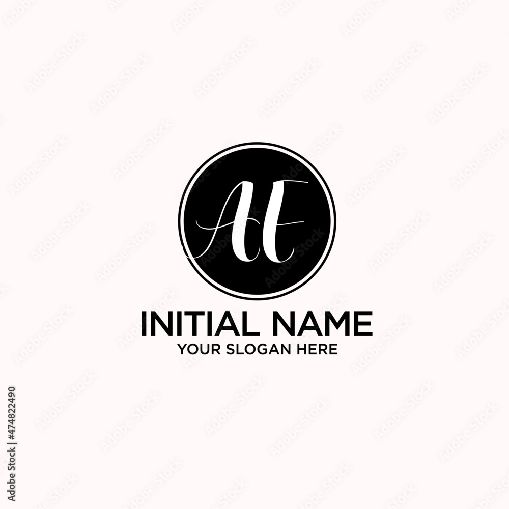 AE monogram logo template vector AE monogram logo template vector