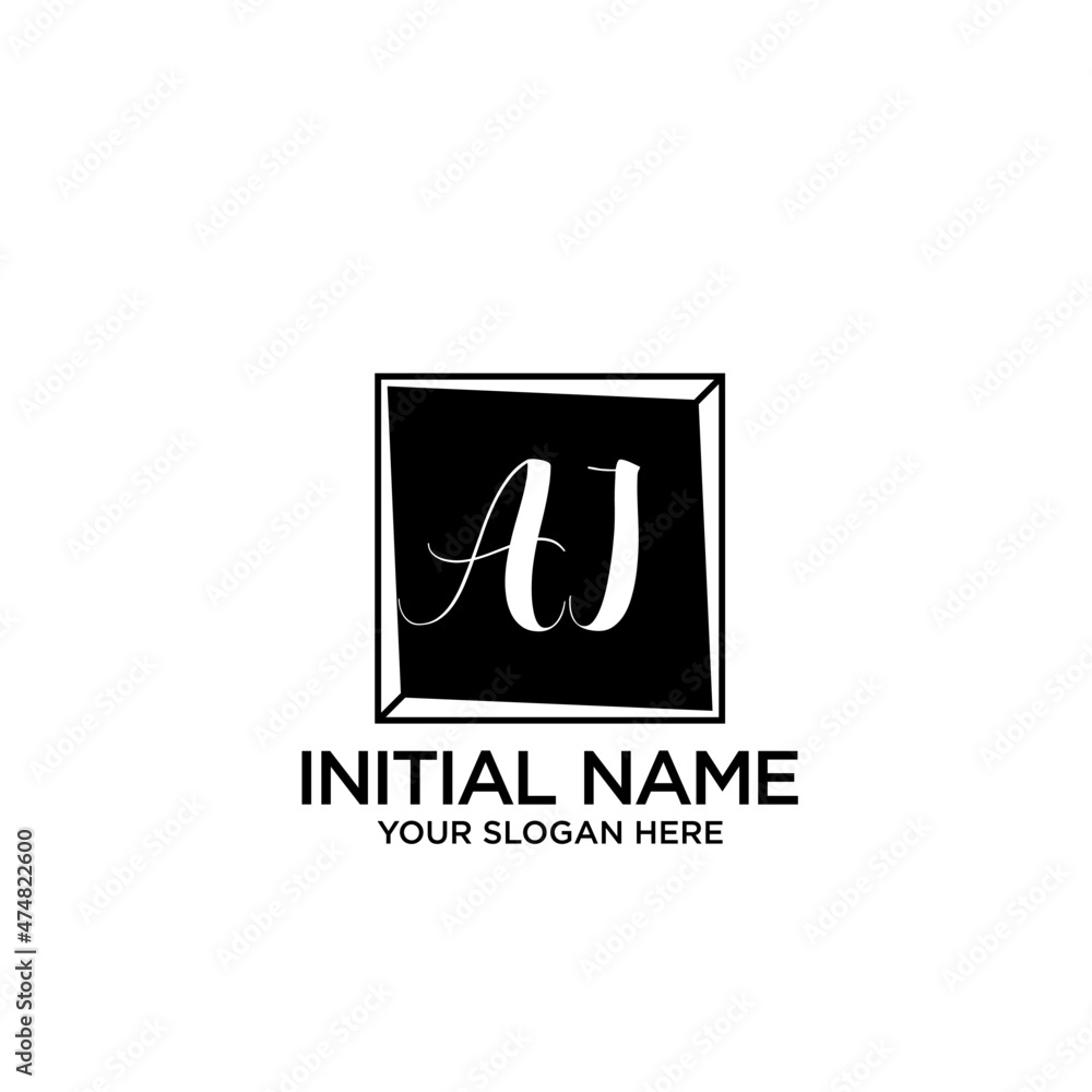 AI monogram logo template vector AI monogram logo template vector