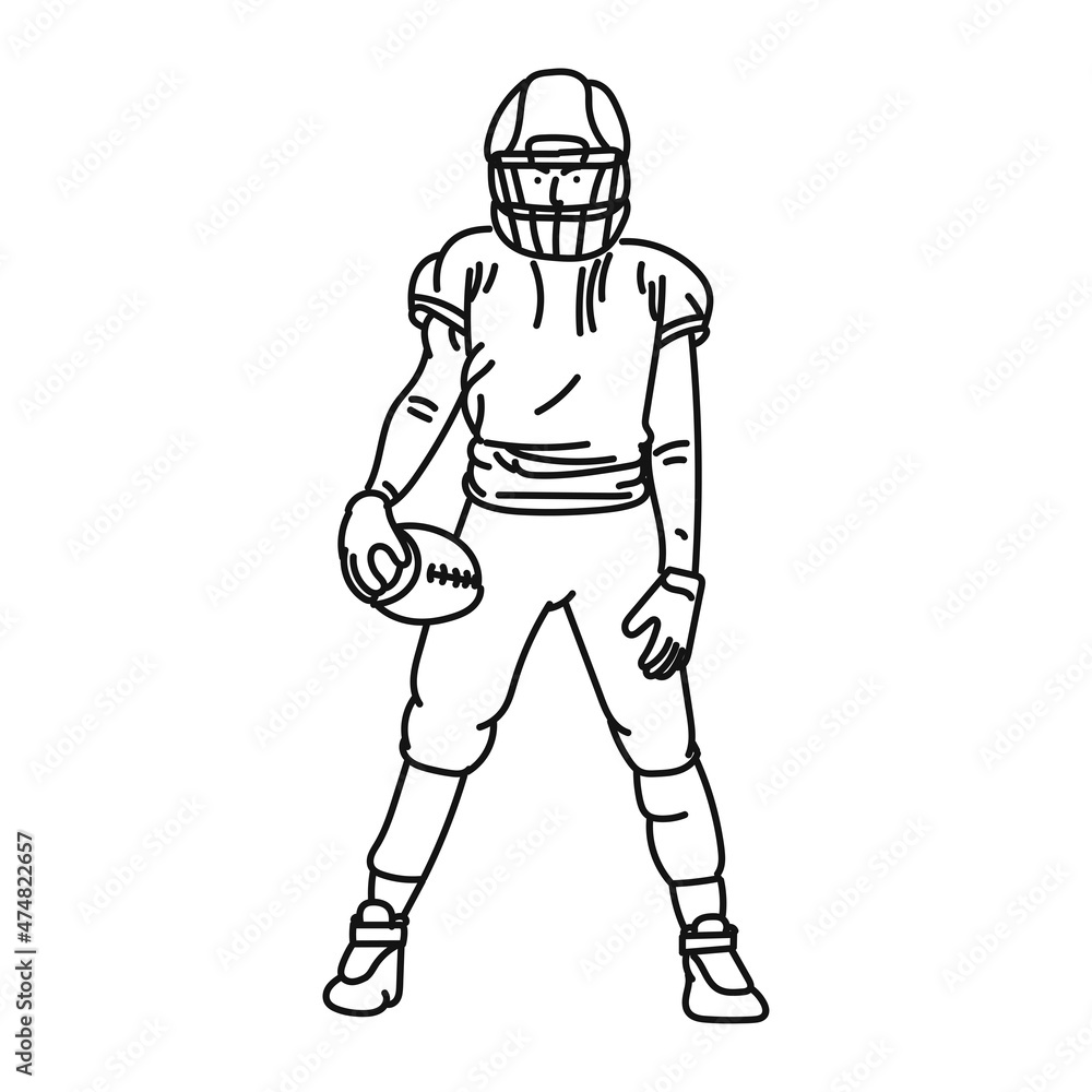 female line art posing american football style female line art posing american football style
