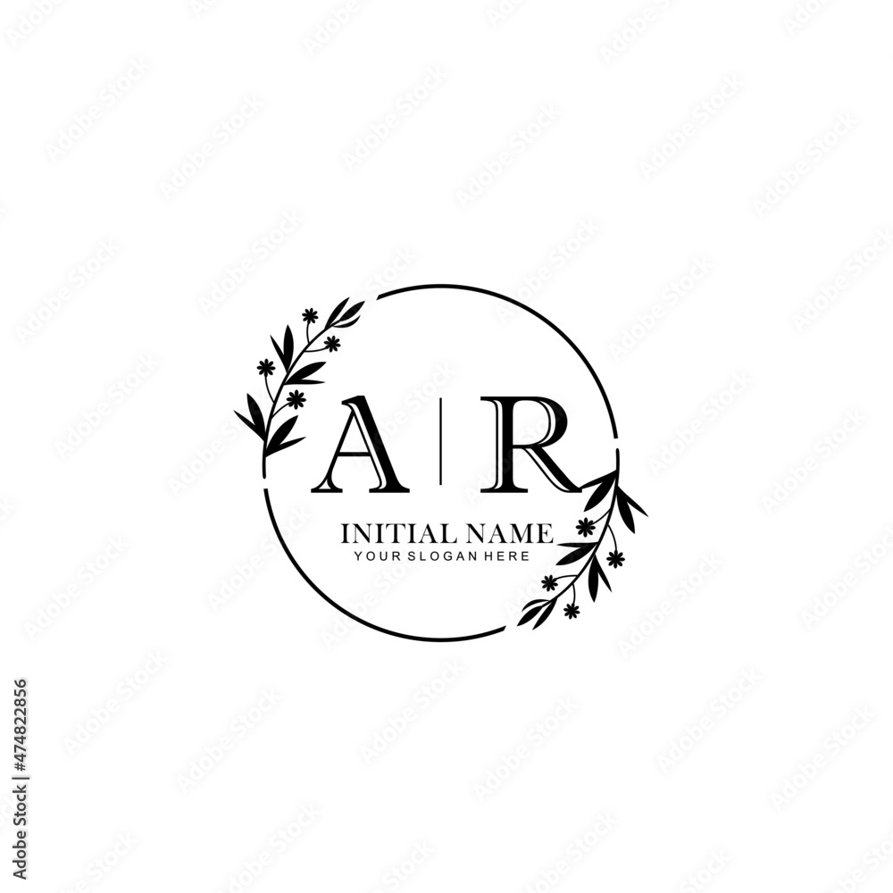 AR Hand drawn wedding monogram logo AR Hand drawn wedding monogram logo