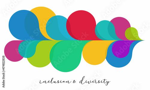 Inclusion and diversity infographic vector set, people vector logo for website