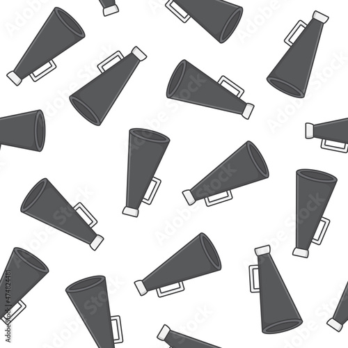 Speaker Toa Megaphone Seamless Pattern On A White Background. Megaphone Illustration