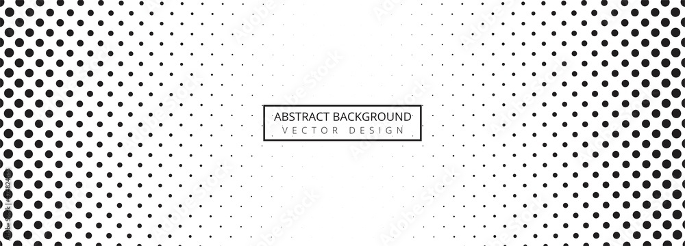 .Abstract black and white dotted banner background .Abstract black and white dotted banner background
