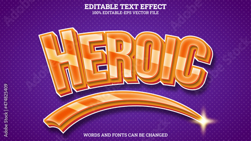 Heroic 3D Text Effect Editable Template