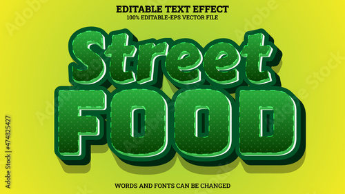 Street Food 3D Text Style Effect Editable