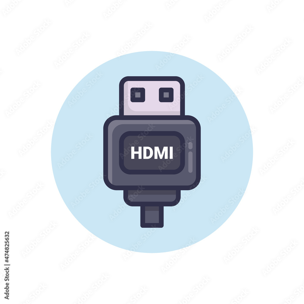 HDMI icon in vector. Logotype;