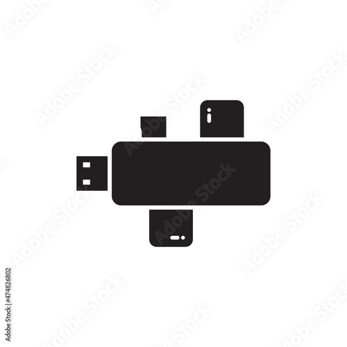 Card Reader icon in vector. Logotype;