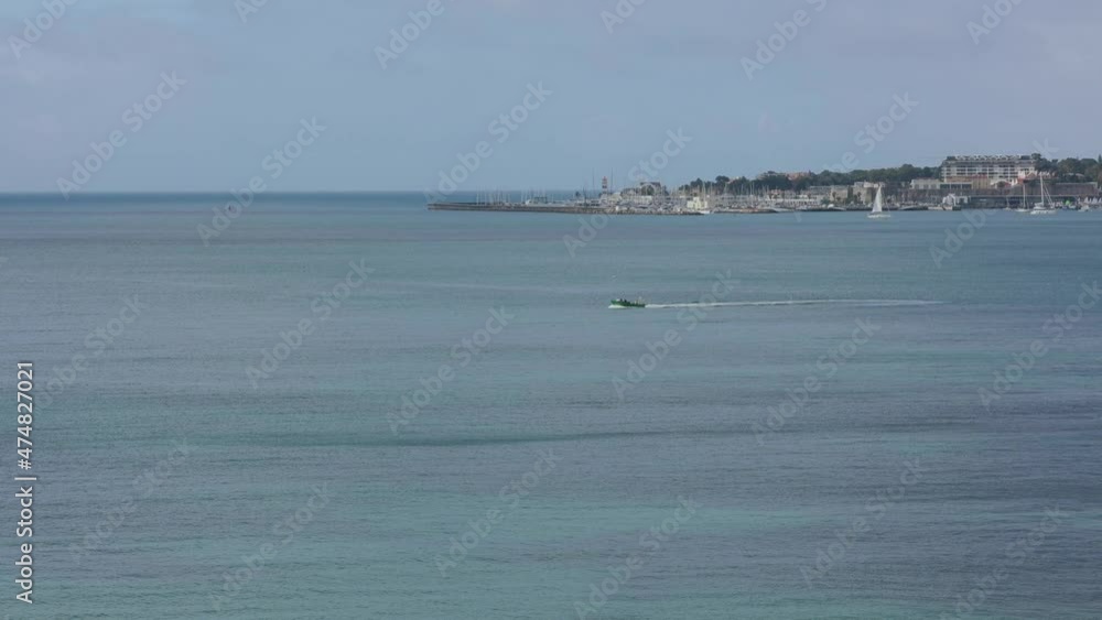 wide view about some boat fishing in Cascais wide view about some boat fishing in Cascais