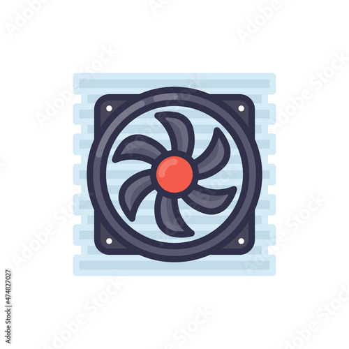 Heat Sink icon in vector. Logotype;