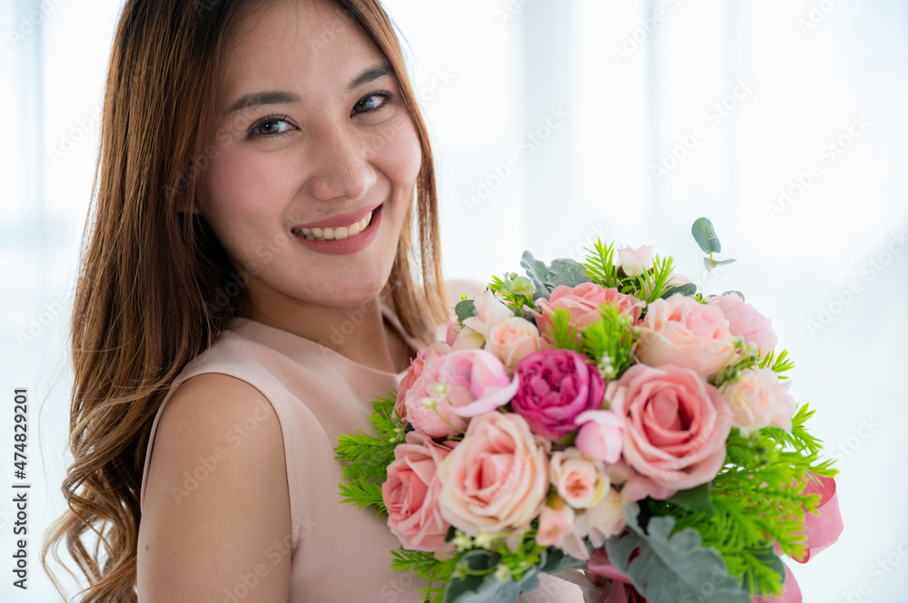 portrait of young Asian girl woman person in concept of love and smile happy lifestyle portrait of young Asian girl woman person in concept of love and smile happy lifestyle