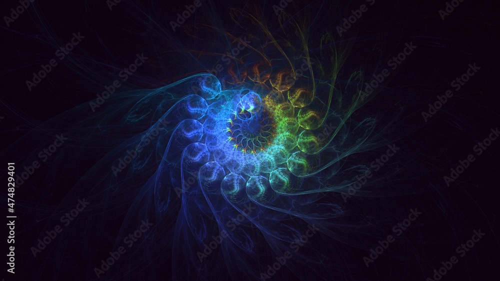 3D rendering abstract multicolor fractal light background 3D rendering abstract multicolor fractal light background