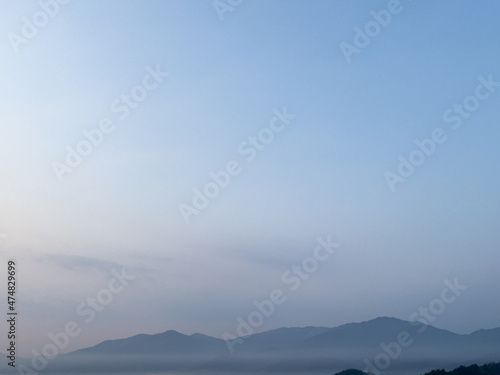 fog over the mountains at dawn in winter © ACLJ