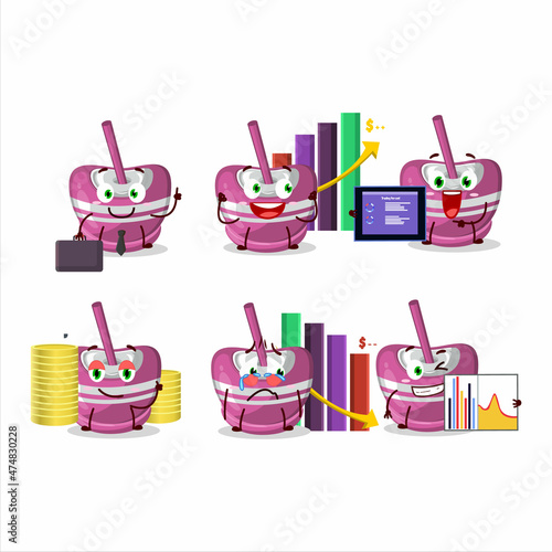 Pink sugar candy character designs as a trader investment mascot