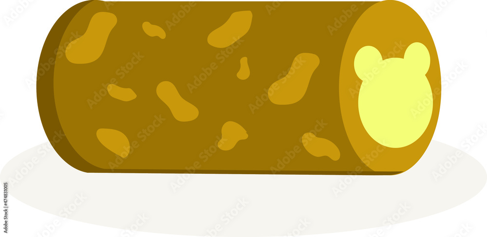 slice of roll cake slice of roll cake