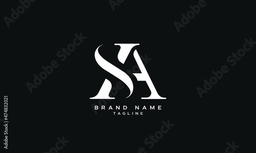 SIA, SA, AS, Abstract initial monogram letter alphabet logo design