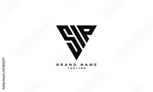 SIP, Abstract initial monogram letter alphabet logo design