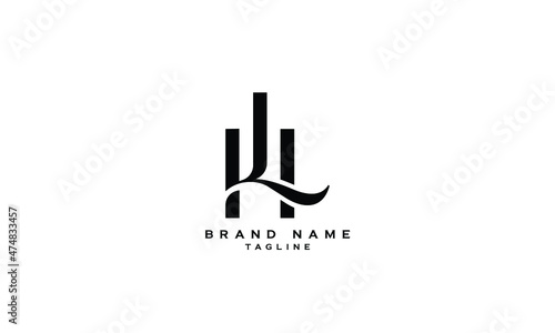 HL, LH, Abstract initial monogram letter alphabet logo design