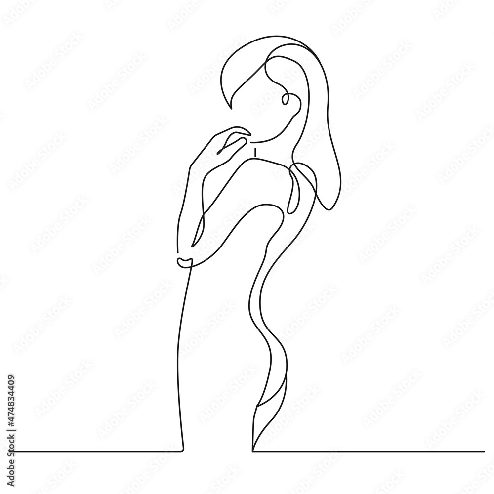 Female Nude Line Art Drawing. Woman Body One Line Art Minimalist Style. Good for Wall Art, print, Poster. Woman Trendy Modern Drawing. Vector EPS 10 Female Nude Line Art Drawing. Woman Body One Line Art Minimalist Style. Good for Wall Art, print, Poster. Woman Trendy Modern Drawing. Vector EPS 10