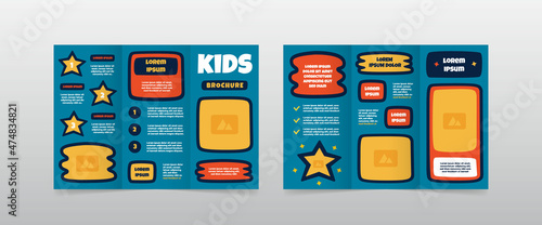 playful trifold kids brochure template photo