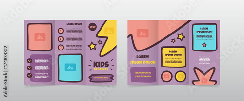 playful trifold kids brochure template