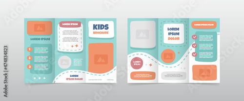 playful trifold kids brochure template