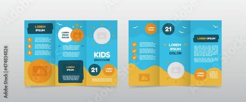 playful trifold kids brochure template
