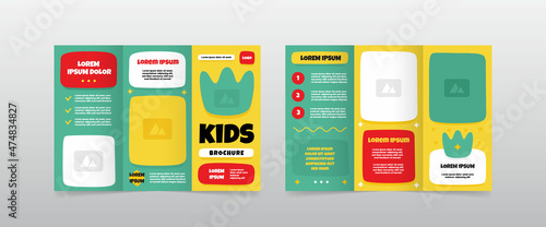 playful trifold kids brochure template