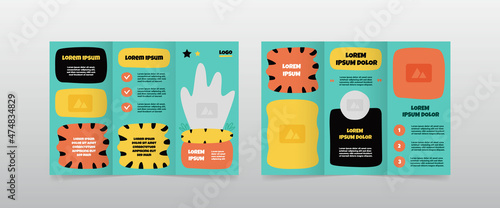 playful trifold kids brochure template