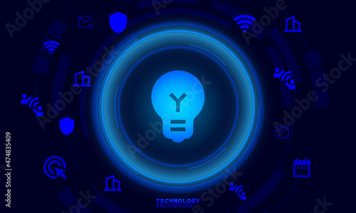 Business innovation technology concept. technology background. neon effect. circuit board concept. Hi-tech digital technology.