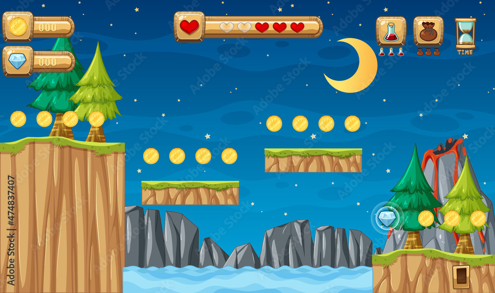 Game Template Forest Scene Game Template Forest Scene