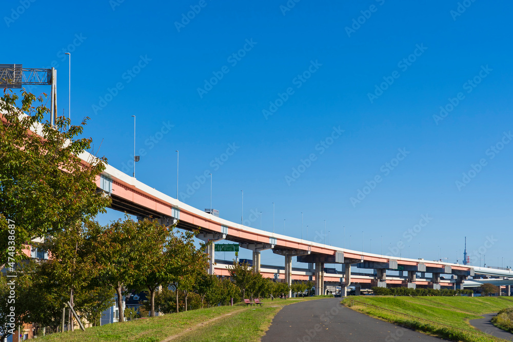 【東京都】首都高速道路 中央環状線（扇大橋付近）