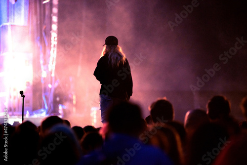 Crowd of people celebrating the New Year's Eve at a party