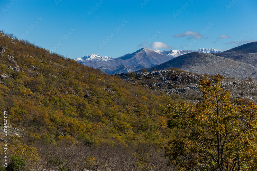 View to mountains in Croatian countryside, Balkans. View to mountains in Croatian countryside, Balkans.
