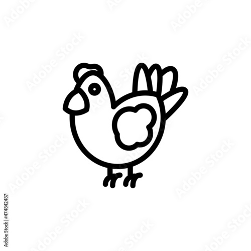 Chicken icon in vector. Logotype