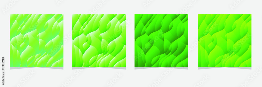 Nature gradient backdrop. Abstract green blurred background. Ecology concept for your graphic design, banner or poster. Vector illustration.