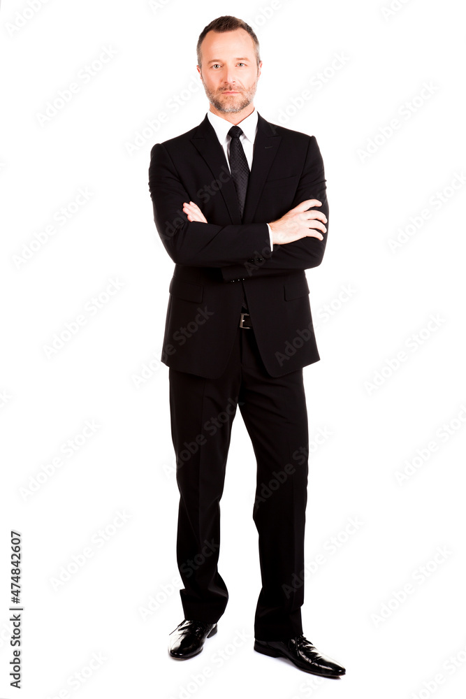 Full lenght of a businessman isolated on white. Full lenght of a businessman isolated on white.