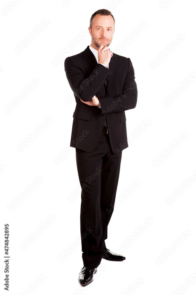 Full lenght of a businessman isolated on white. Full lenght of a businessman isolated on white.