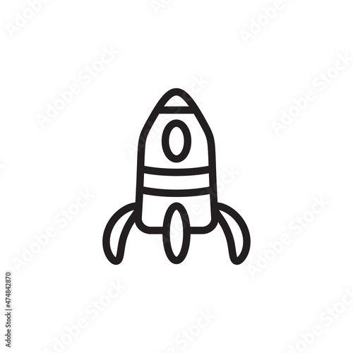 Rocket icon in vector. Logotype
