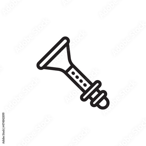 Flute icon in vector. Logotype