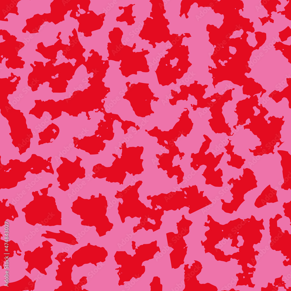 Red and pink camouflage pattern print background